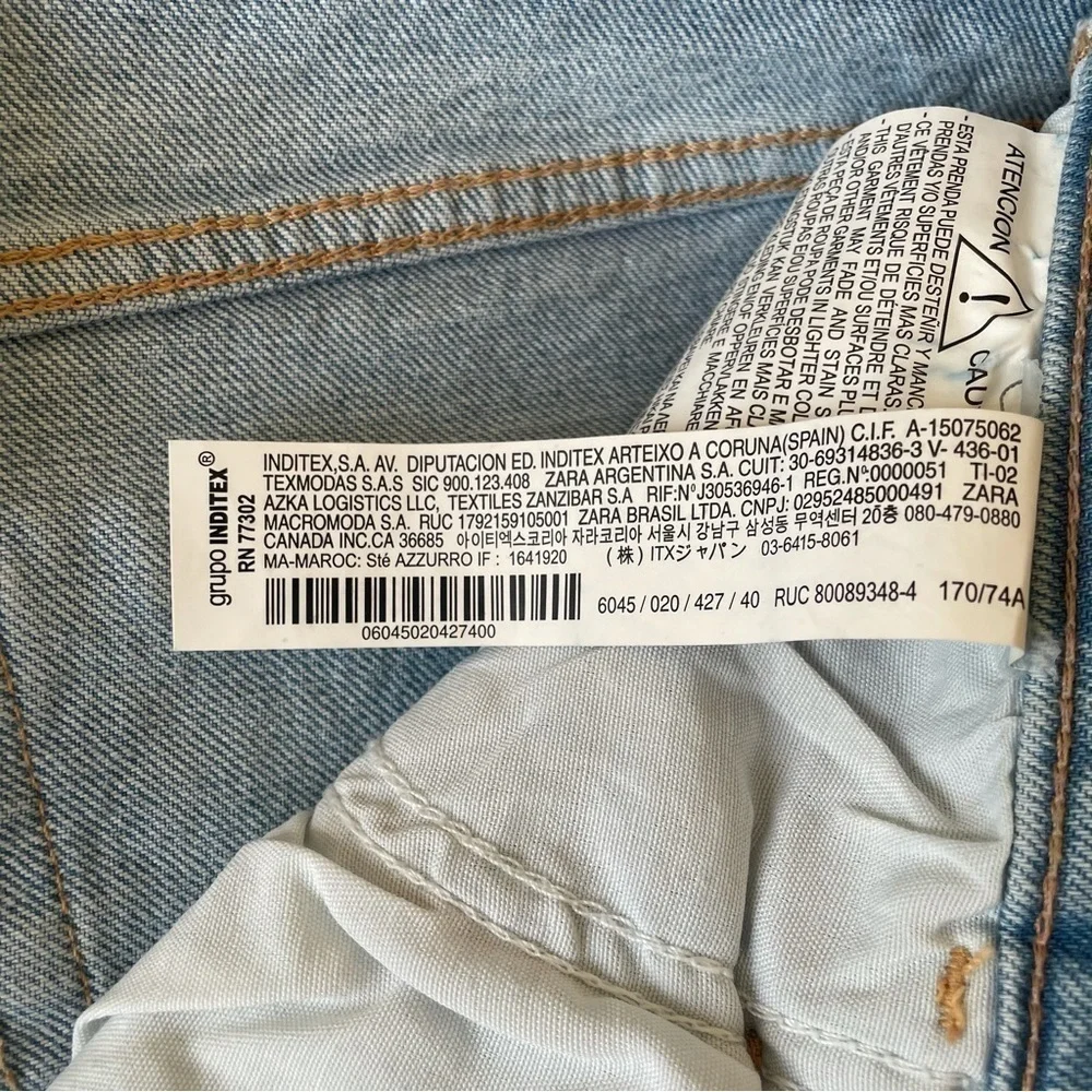 New ZARA NWOT High Rise TRF Barrel Jeans - Picture 5 of 8